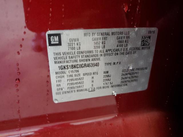 1GKS1BKC0GR463940 GMC YUKON SLT