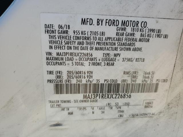 MAJ3P1REXJC226856 Ford ECOSPORT S