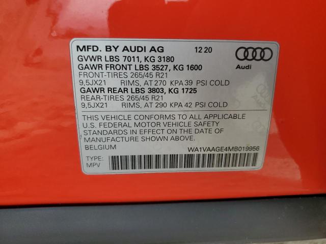 WA1VAAGE4MB019956 Audi E-tron Prestige