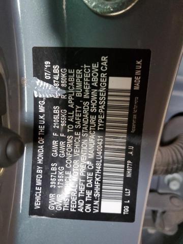 SHHFK7H48LU400431 Honda Civic Sport