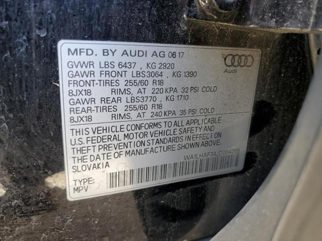 WA1LHAF74JD004265 Audi Q7 Premium Plus
