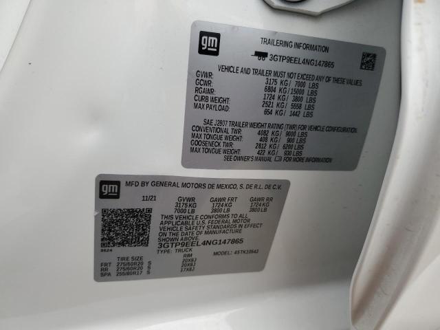 3GTP9EEL4NG147865 GMC Sierra Limited K1500 At4