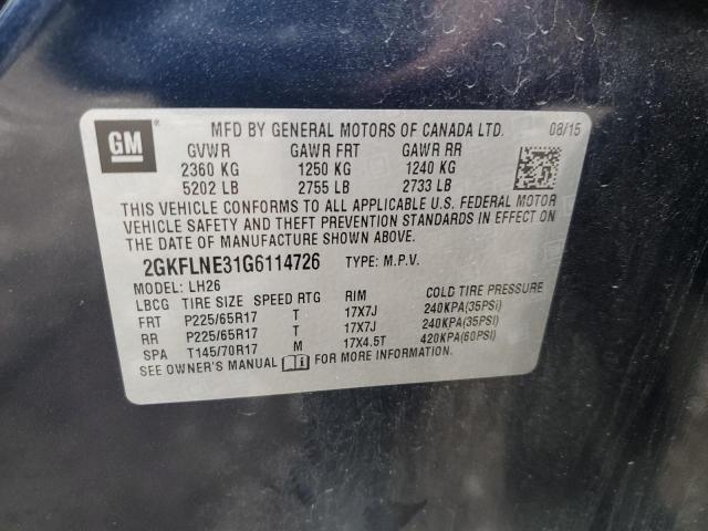 2GKFLNE31G6114726 GMC Terrain Sle