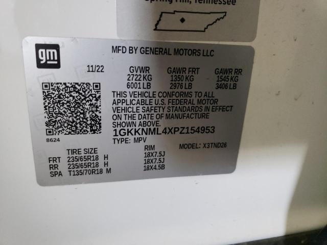 1GKKNML4XPZ154953 GMC ACADIA SLT
