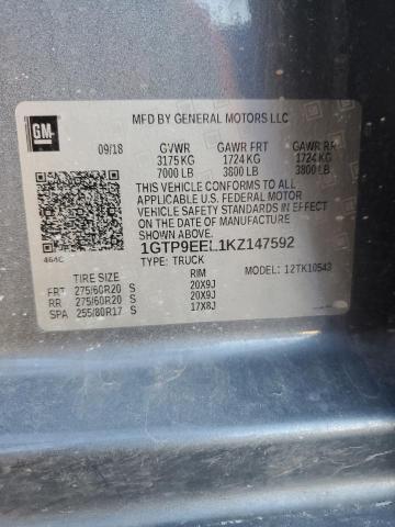 1GTP9EEL1KZ147592 GMC Sierra K1500 At4