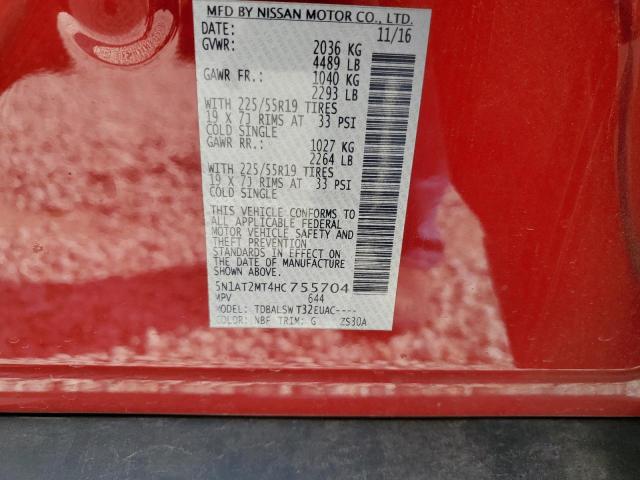 5N1AT2MT4HC755704 Nissan ROGUE S