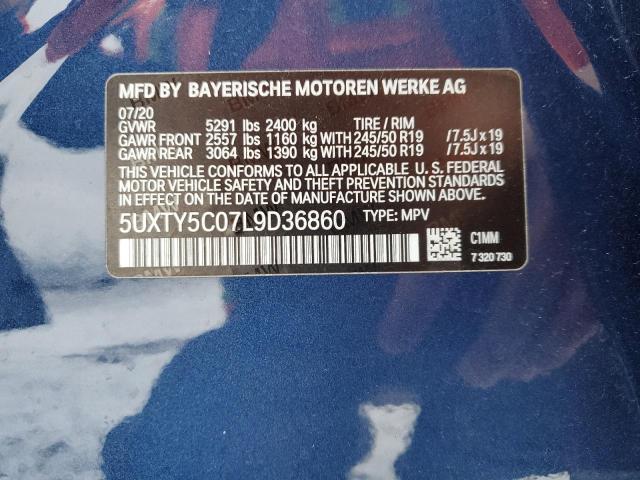 5UXTY5C07L9D36860 BMW X3 Xdrive30i