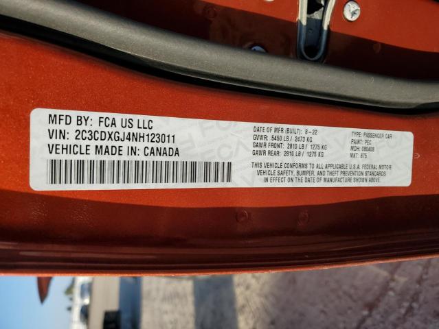 2C3CDXGJ4NH123011 Dodge Charger Scat Pack