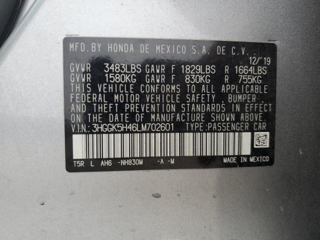 3HGGK5H46LM702601 Honda FIT LX