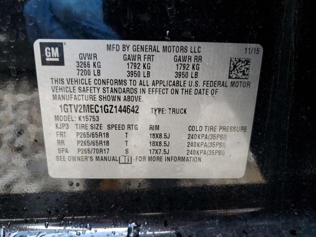 1GTV2MEC1GZ144642 GMC Sierra K1500 Sle