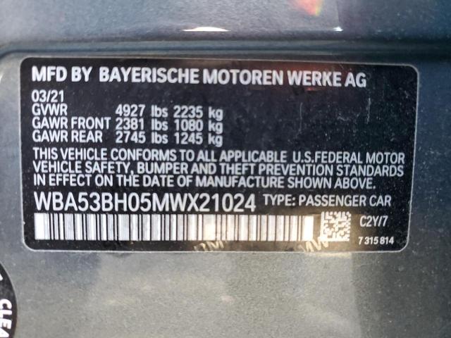 WBA53BH05MWX21024 BMW 530 I