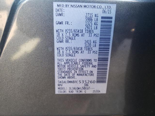5N1AL0MN8FC535260 Infiniti QX60