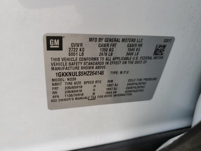 1GKKNULS5HZ264146 GMC Acadia Slt-1