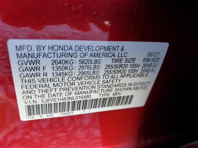 5J8YE1H83NL016480 Acura Mdx Advance