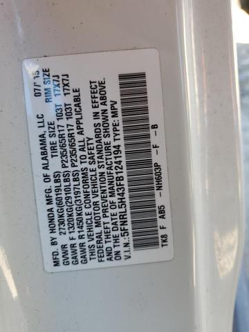 5FNRL5H43FB124194 Honda ODYSSEY EX