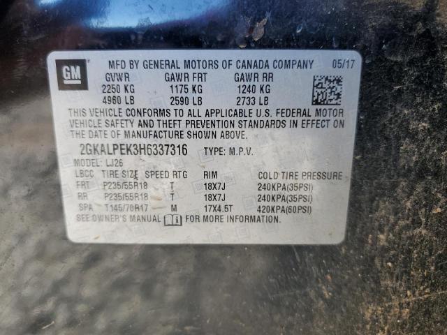 2GKALPEK3H6337316 GMC Terrain Slt