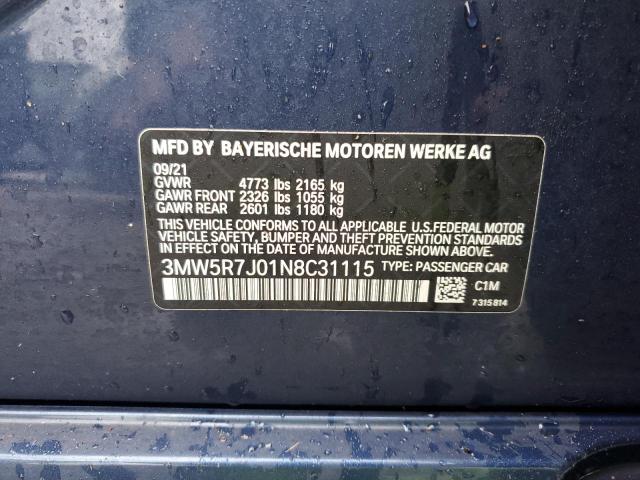 3MW5R7J01N8C31115 BMW 330XI