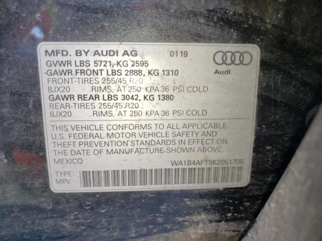 WA1B4AFY9K2051708 Audi Sq5 Premium Plus