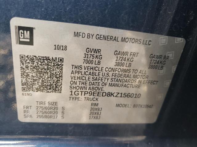 1GTP9EED8KZ156010 GMC Sierra K1500 At4