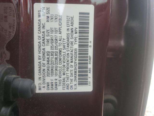 2HKRM3H52FH502839 Honda CR-V EX