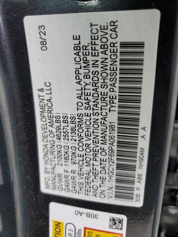 1HGCY2F69PA061981 Honda Accord Hybrid Exl