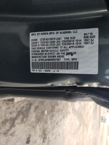 5FNRL6H96KB097567 Honda Odyssey Elite