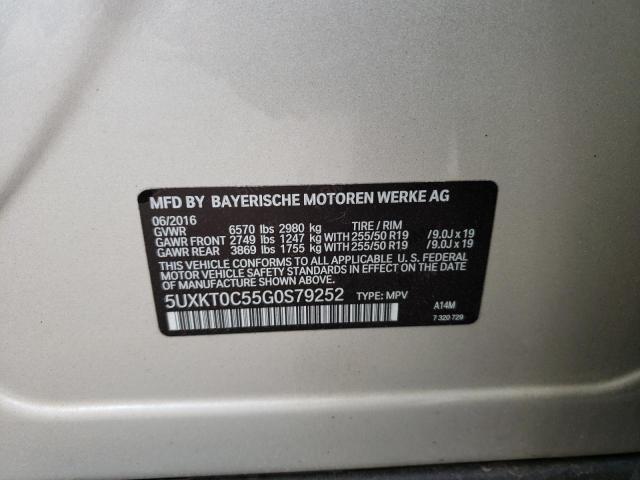 5UXKT0C55G0S79252 BMW X5 Xdr40e