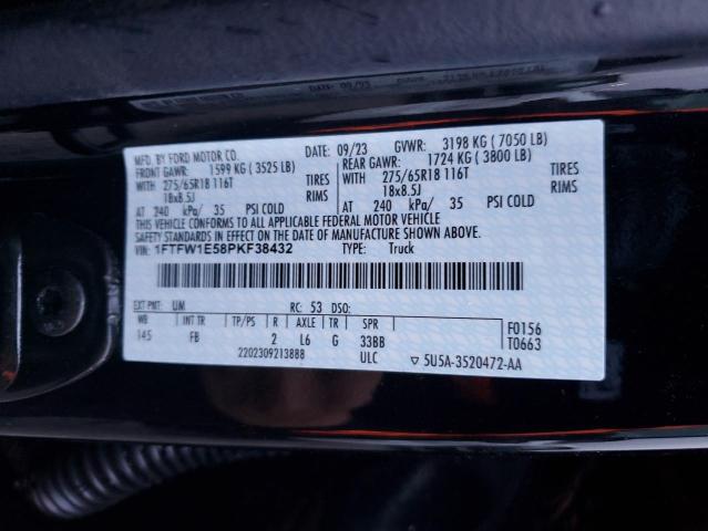 1FTFW1E58PKF38432 Ford F150 Supercrew