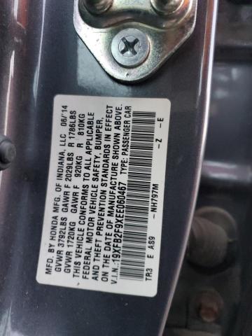 19XFB2F9XEE060467 Honda CIVIC EXL