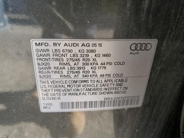 WA1LGAFE0FD028118 Audi Q7 Premium Plus