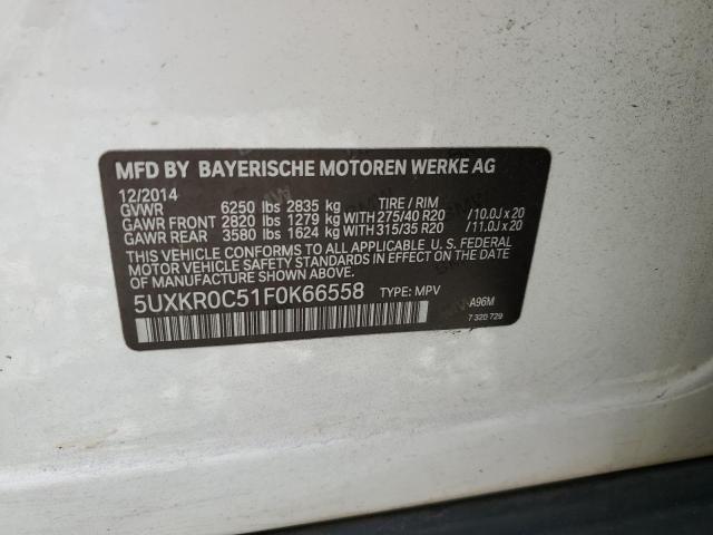 5UXKR0C51F0K66558 BMW X5 Xdrive35i