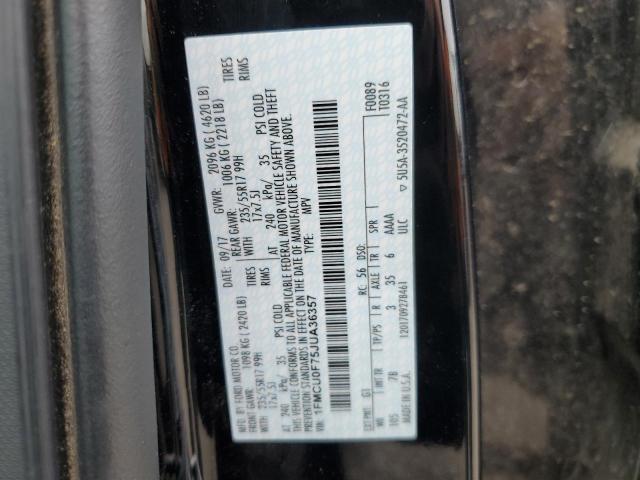 1FMCU0F75JUA36357 Ford ESCAPE S