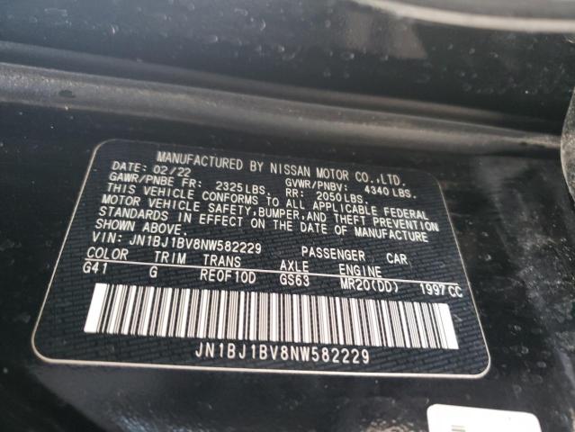 JN1BJ1BV8NW582229 Nissan Rogue Sport Sv