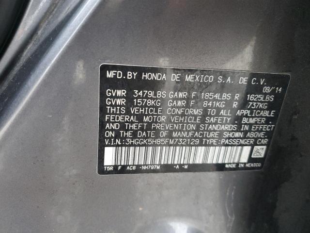 3HGGK5H85FM732129 Honda FIT EX