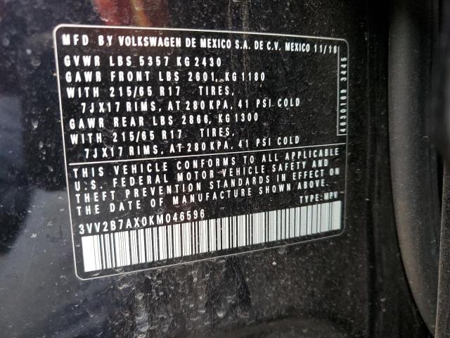 3VV2B7AX0KM046596 Volkswagen TIGUAN SE