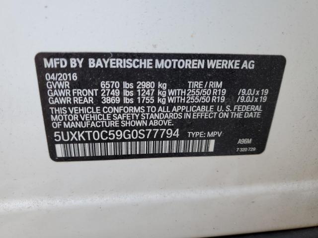 5UXKT0C59G0S77794 BMW X5 Xdr40e
