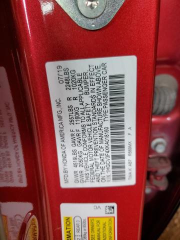 1HGCV3F4XKA018160 Honda Accord Hybrid Ex