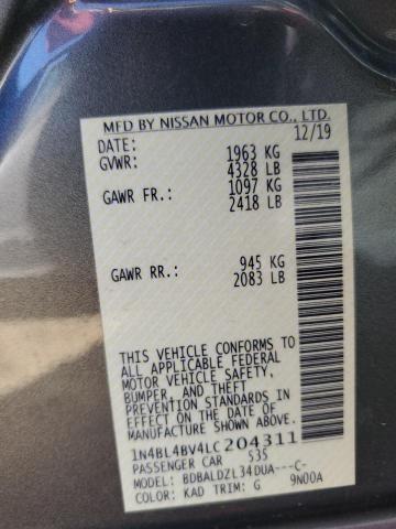 1N4BL4BV4LC204311 Nissan ALTIMA S