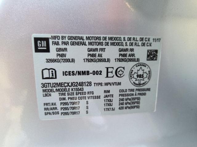 3GTU2MECXJG248128 GMC Sierra K1500 Sle
