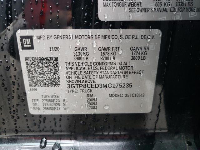 3GTP8CED3MG175235 GMC Sierra C1500 Elevation