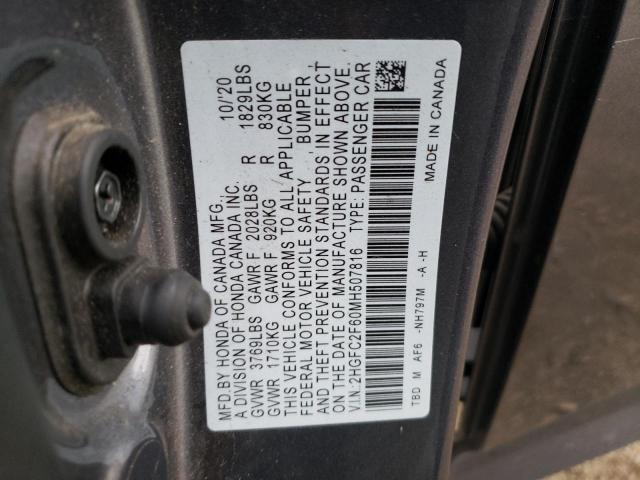 2HGFC2F60MH507816 Honda Civic Lx
