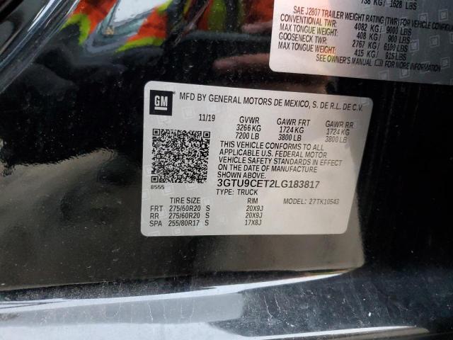 3GTU9CET2LG183817 GMC Sierra K1500 Elevation