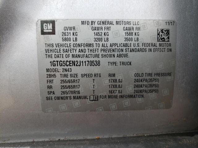 1GTG5CEN2J1170538 GMC CANYON SLE