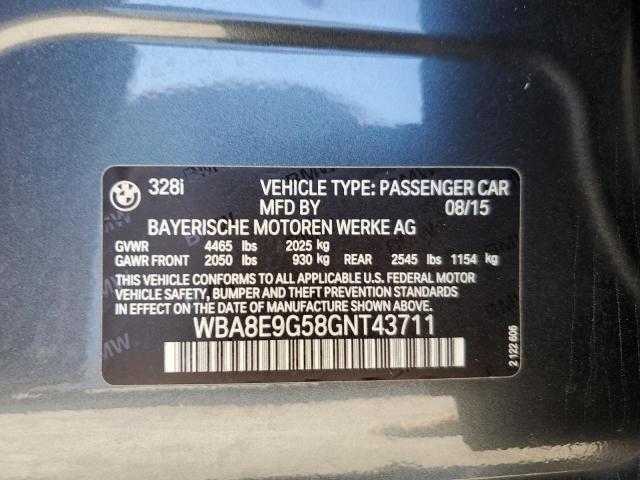 WBA8E9G58GNT43711 BMW 328 I Sulev