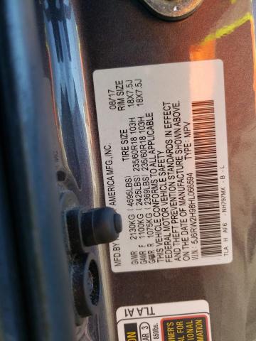 5J6RW2H98HL066594 Honda Cr-v Touring