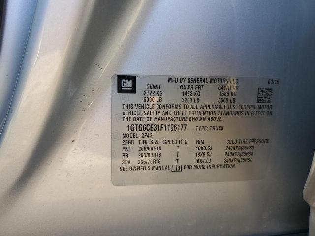 1GTG6CE31F1196177 GMC CANYON SLT