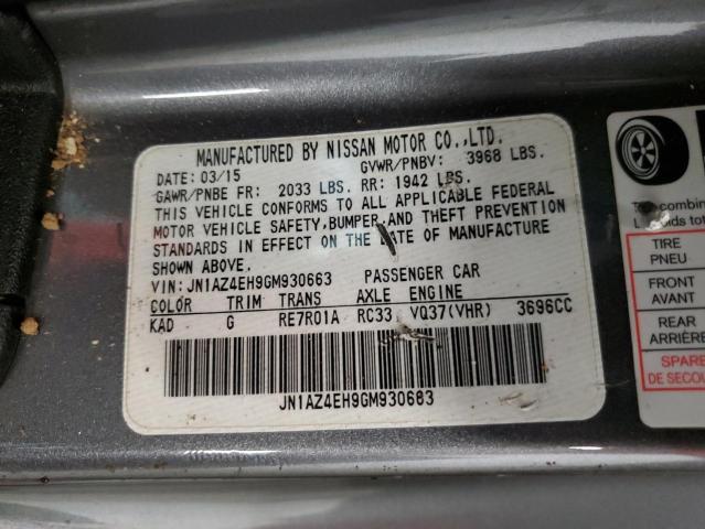 JN1AZ4EH9GM930663 Nissan 370Z BASE