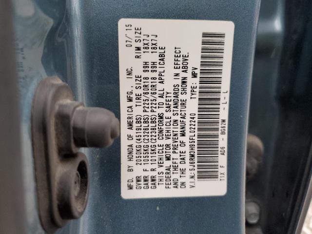 5J6RM3H95FL022240 Honda Cr-v Touring