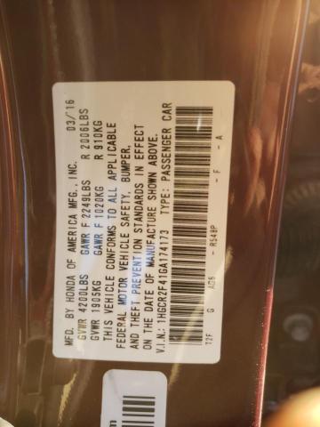 1HGCR2F41GA174173 Honda ACCORD LX