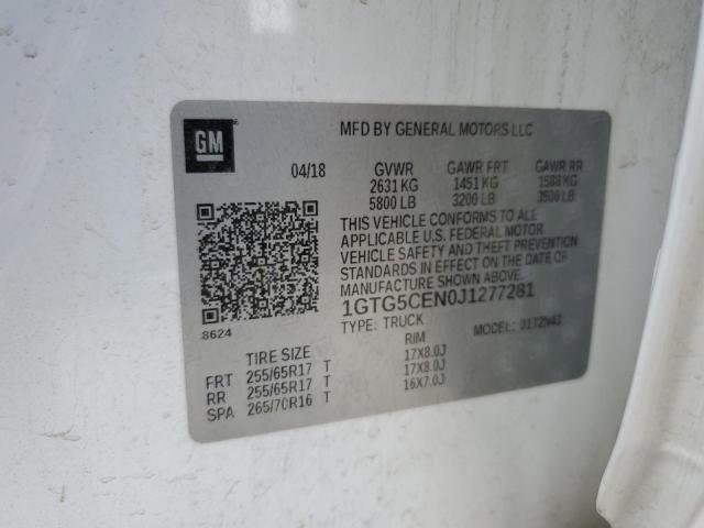 1GTG5CEN0J1277281 GMC CANYON SLE